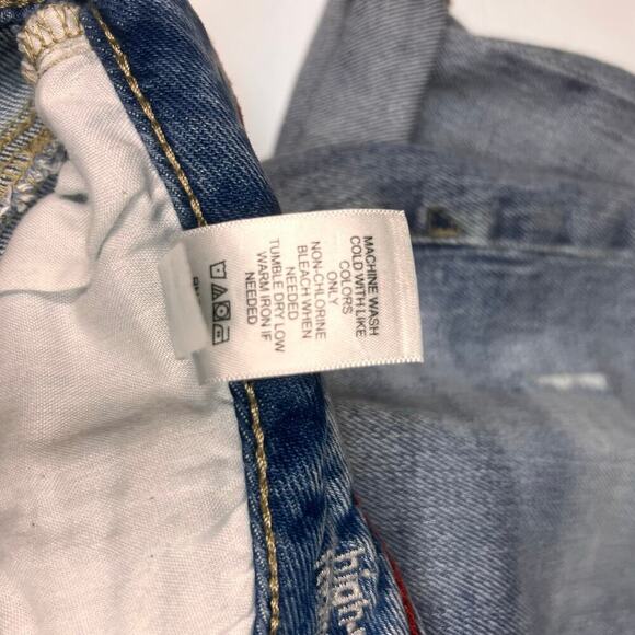 Edgely Maurice’s High Rise Mom Button Fly Distressed Jeans Women’s 12 Short - Picture 13 of 14